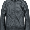 Blouson simili cuir Foncé ref 005-049