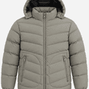 Blouson homme taupe capuche amovible 005-059