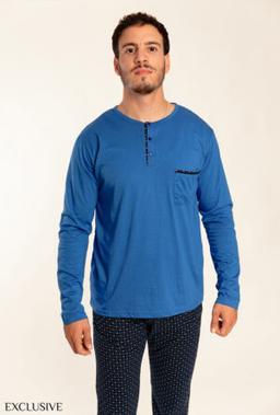 Pyjama Raphael II en Coton : Pull Col Rond Pantalon