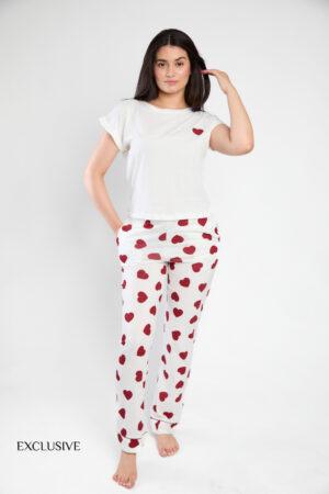 Amour Pyjama 3 Pièces Chemise , Pantalon & Short