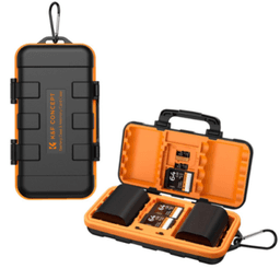 KF Concept Camera Battery & Memory Card Case, Waterproof Shockproof