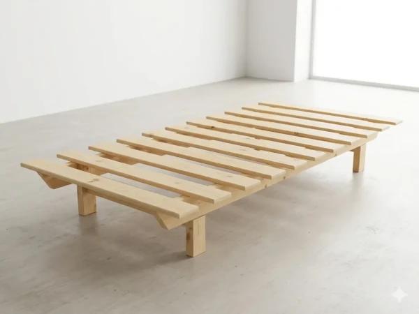 Sommier Plateforme 1P en Bois Massif