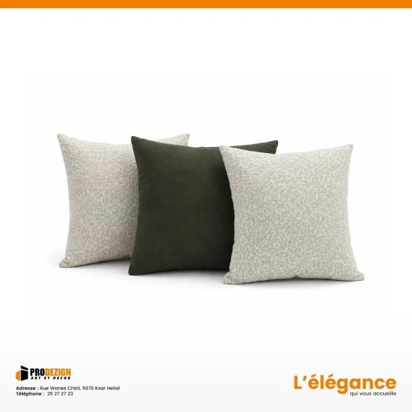 Velours Bicolore Collection Cocoon — Lot de 3 ideekor