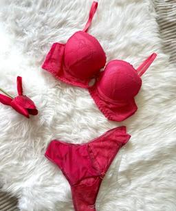Soutien De Gorge Culotte en Fushia