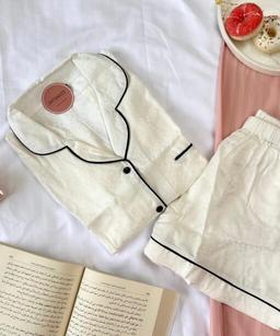 Pyjama Short Satin Demi Manches Sucré