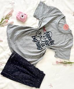 Pyjama Short Demi Manches Coton & « Ready For A Big Hug »