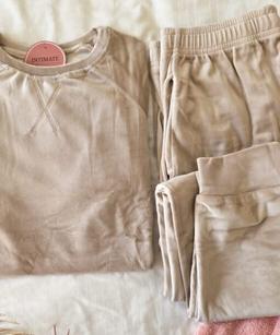 Pyjama Jogging Velours Beige
