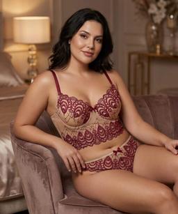 Soutien De Gorge Culotte en Beige &