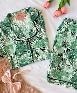 Pyjama Chemise Short Coton Imprimé