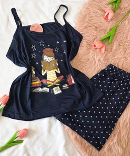 Pyjama Short Coton Pointillé Étoiles