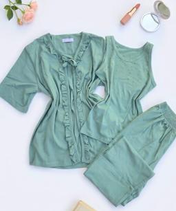Pyjama 3 Pièces Coton Doux