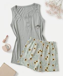 Pyjama Short Coton « Treat Yourself »