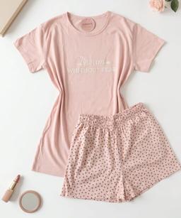 Pyjama Short Demi Manches Coton Bébé Pointillé « Dream