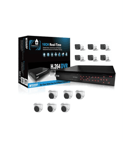 Hikvision dvr kguard + 12 cameras