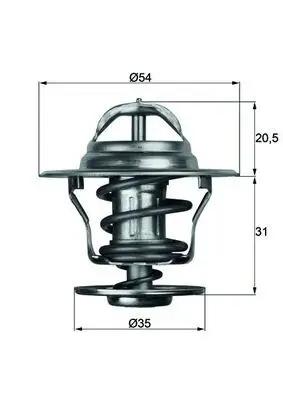 MAHLE ORIGINAL Thermostat d'eau MAHLE ORIGINAL