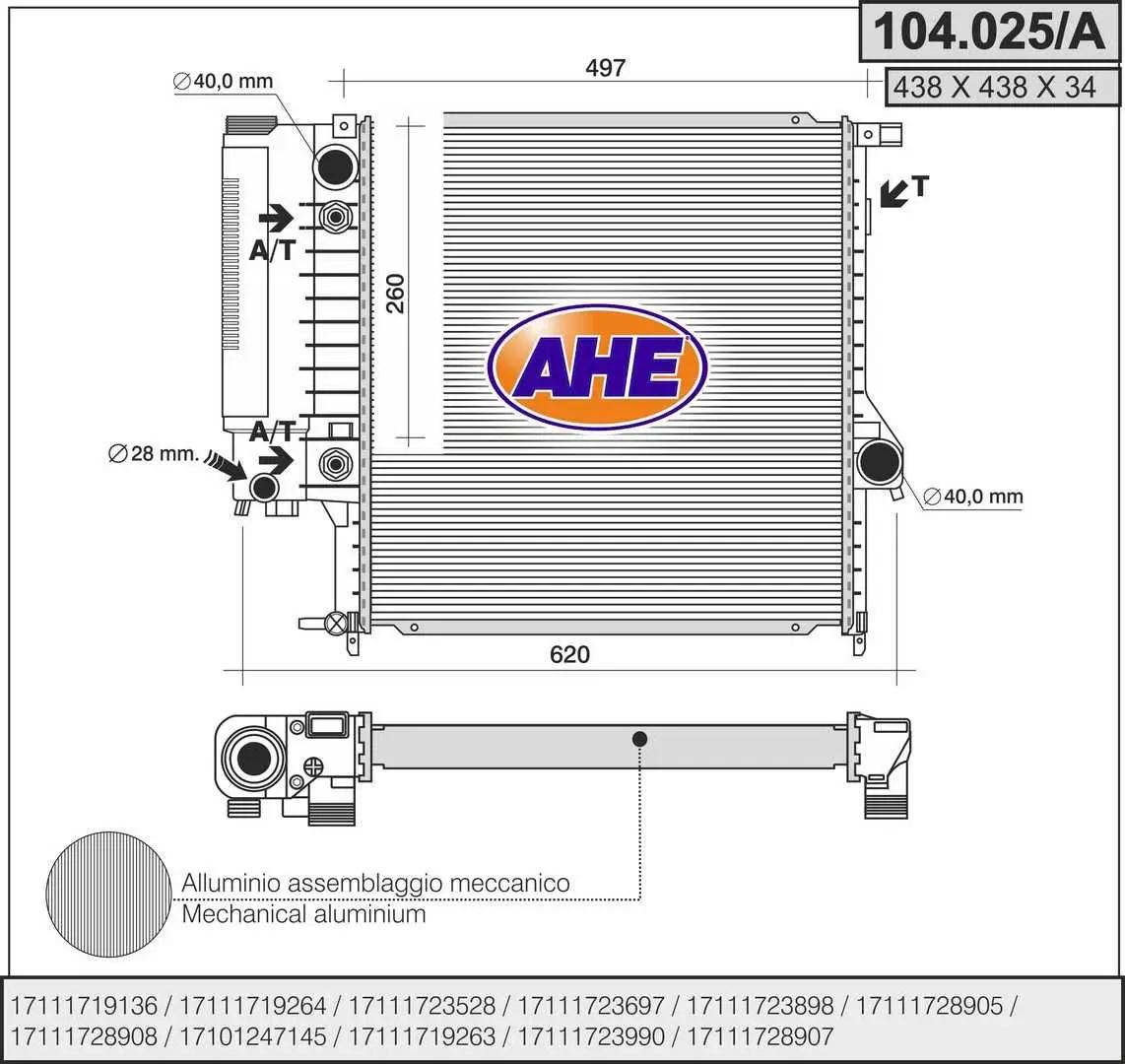 AHE Radiateur, refroidissement du moteur AHE
