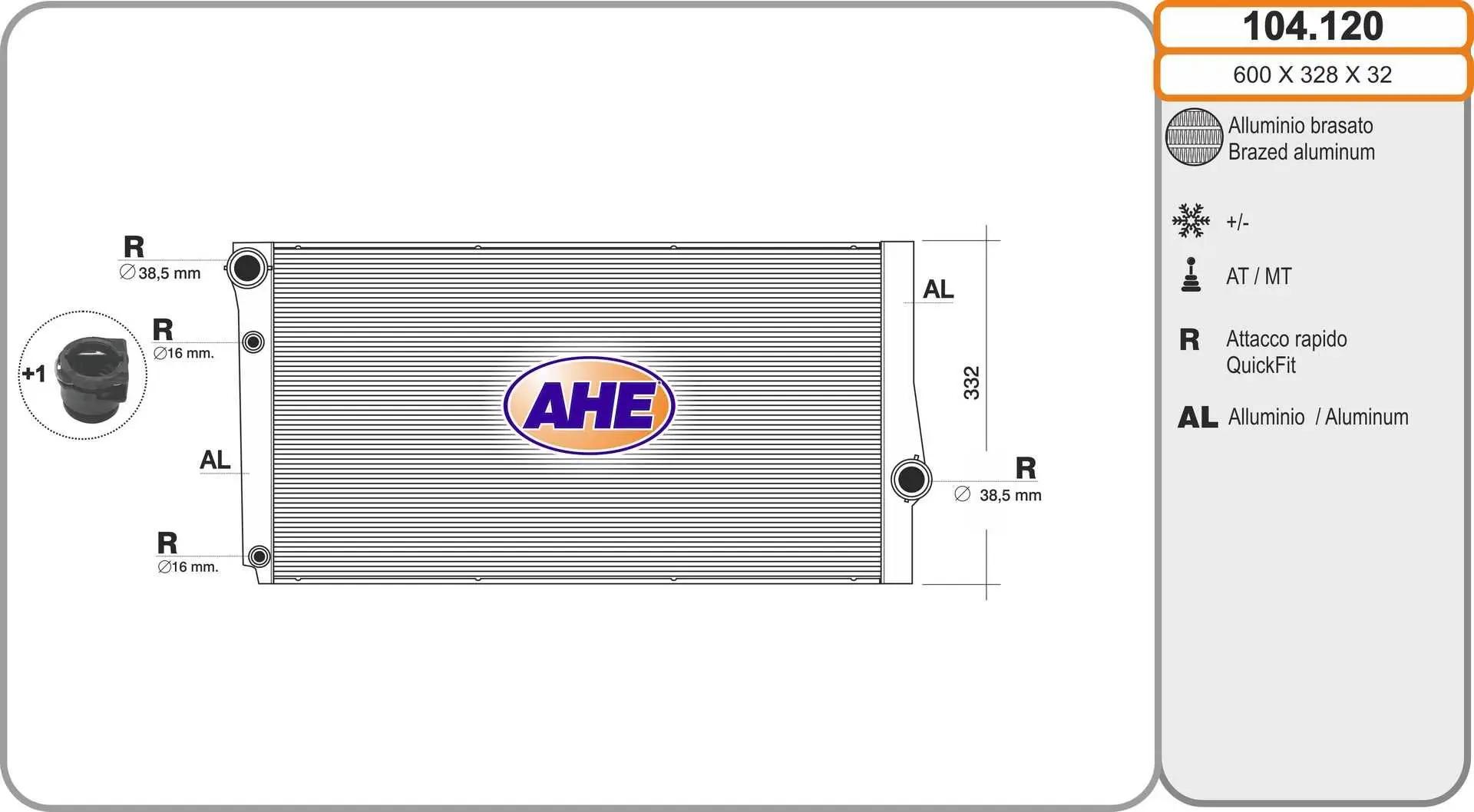 AHE Radiateur, refroidissement du moteur AHE