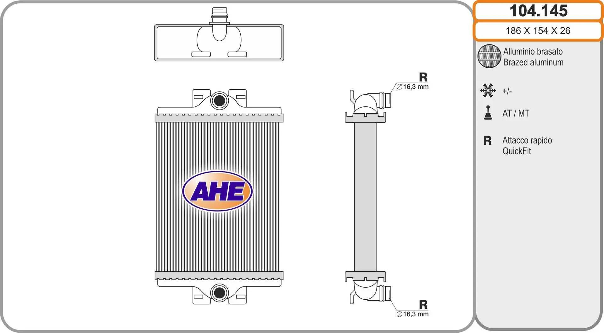 AHE Radiateur, refroidissement du moteur AHE