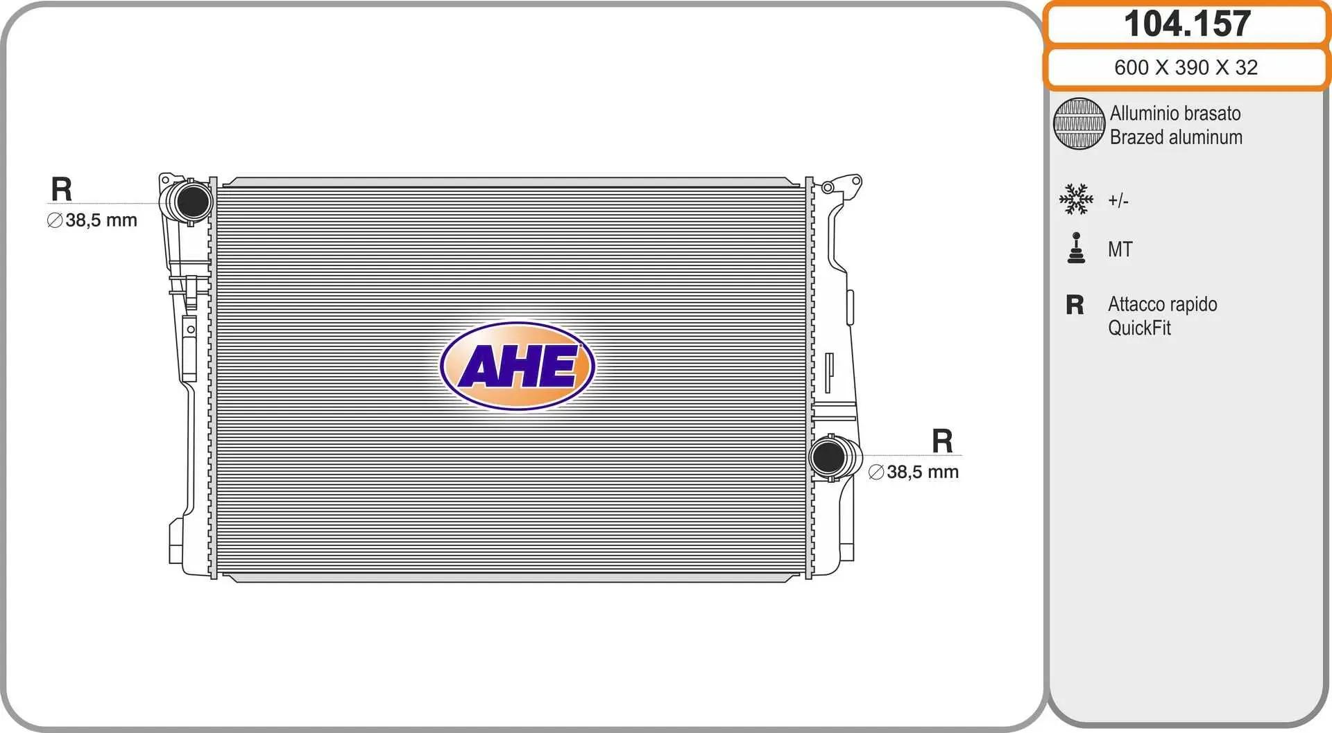 AHE Radiateur, refroidissement du moteur AHE