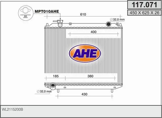 AHE Radiateur, refroidissement du moteur AHE