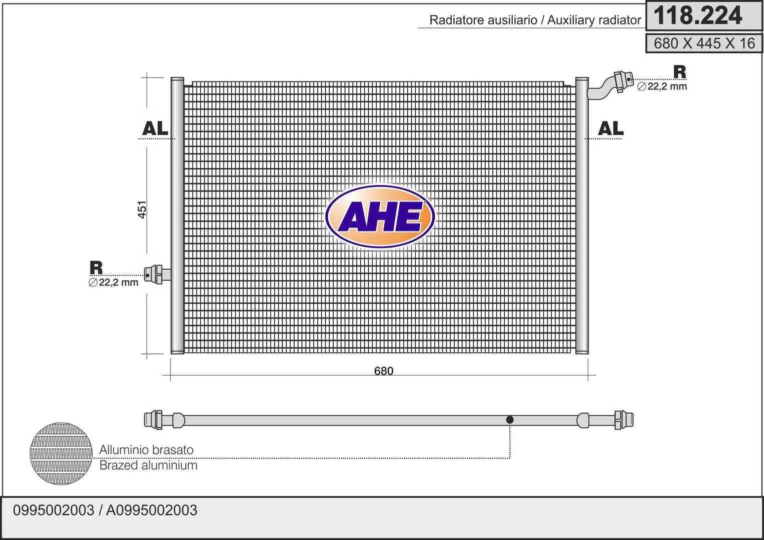 AHE Radiateur, refroidissement du moteur AHE