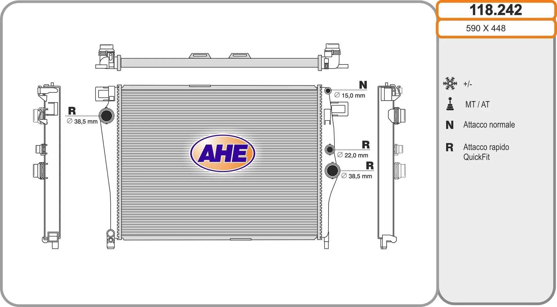 AHE Radiateur, refroidissement du moteur AHE