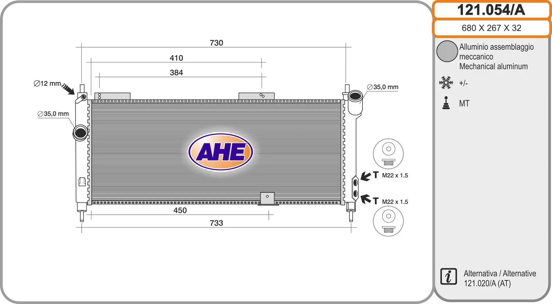 AHE Radiateur, refroidissement du moteur AHE