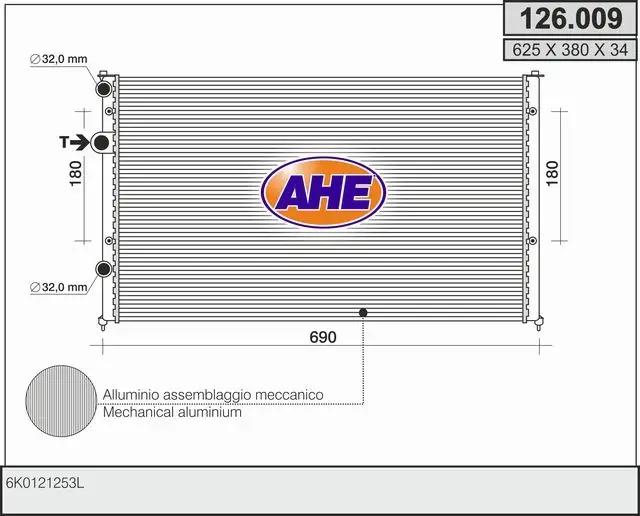 AHE Radiateur, refroidissement du moteur AHE