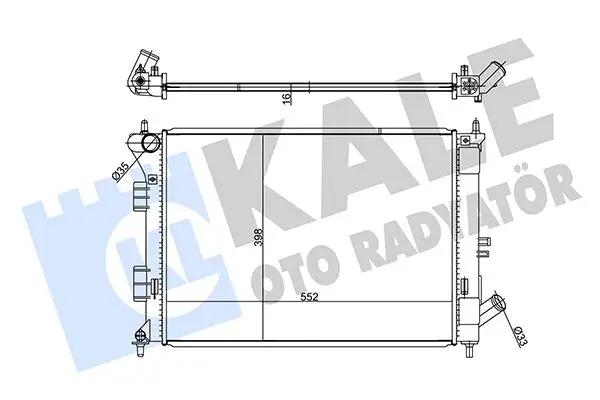 KALE OTO RADYATOER Radiateur, refroidissement du moteur KALE OTO RADYATÖR