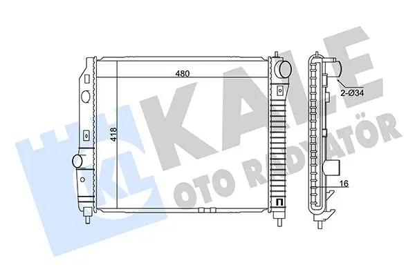 KALE OTO RADYATOER Radiateur, refroidissement du moteur KALE OTO RADYATÖR