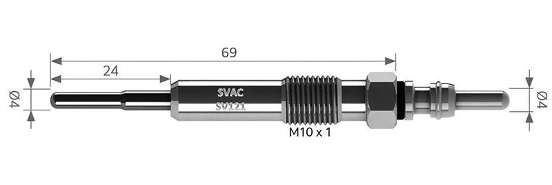 SVAC Bougie de préchauffage ISS