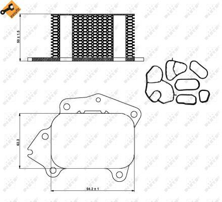 NRF Radiateur d'huile (réfrigérant)