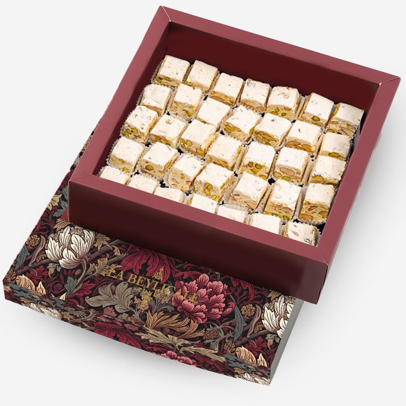 NOUGAT PISTACHES , AMANDES MIEL 35 PIÈCES