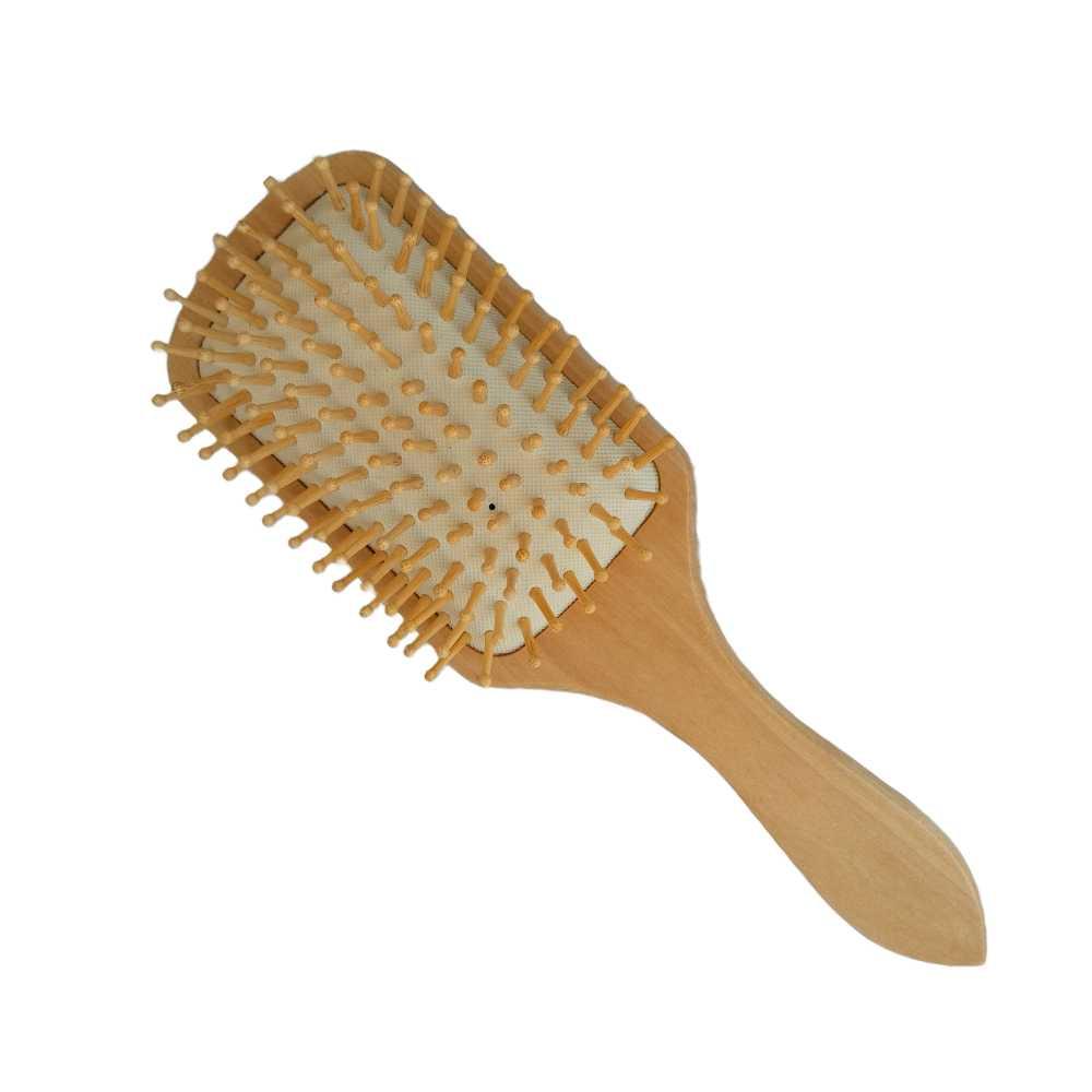 pneumatique Brosse Carrée Beige en bois