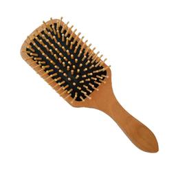 pneumatique Brosse Carrée Noire en bois