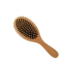 pneumatique Brosse Ovale Noire en bois