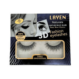 Layen 3D 33 Faux cils à poils naturels