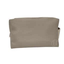 maquillage Trousse Carrée en Tissu Grège