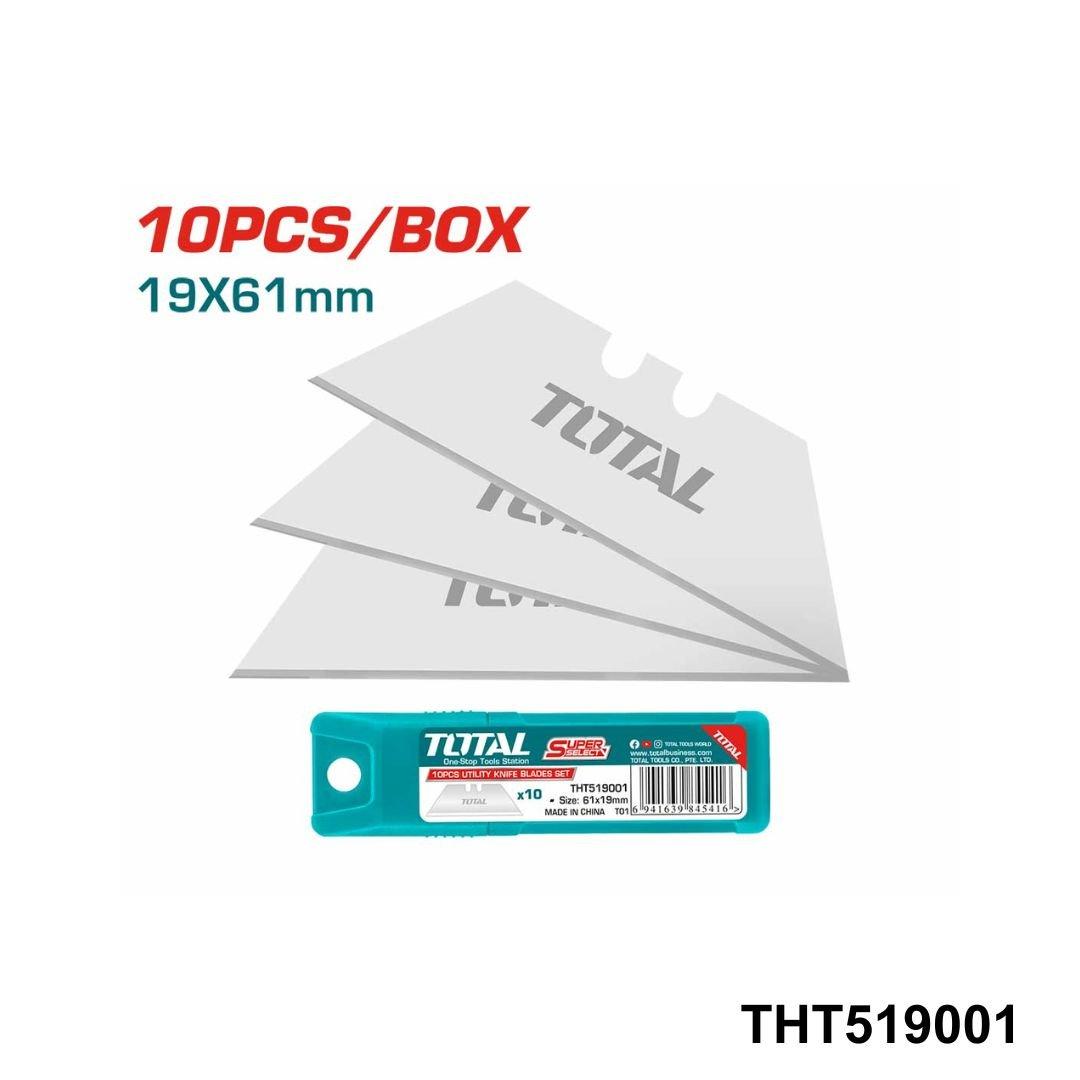 TOTAL jeu de 10 lames 19x61mm THT519001