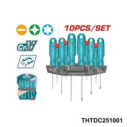 TOTAL jeu de tournevis 10 pcs THTDC251001