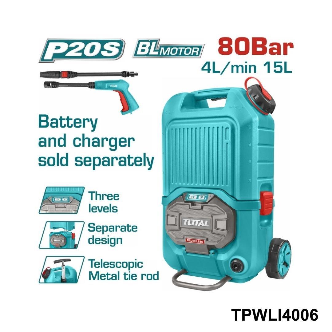 TOTAL Laveur a batterie TPWLI4006