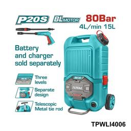 TOTAL Laveur a batterie TPWLI4006