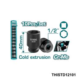 TOTAL jeu de douille a choc 1 2 10p THISTD12101