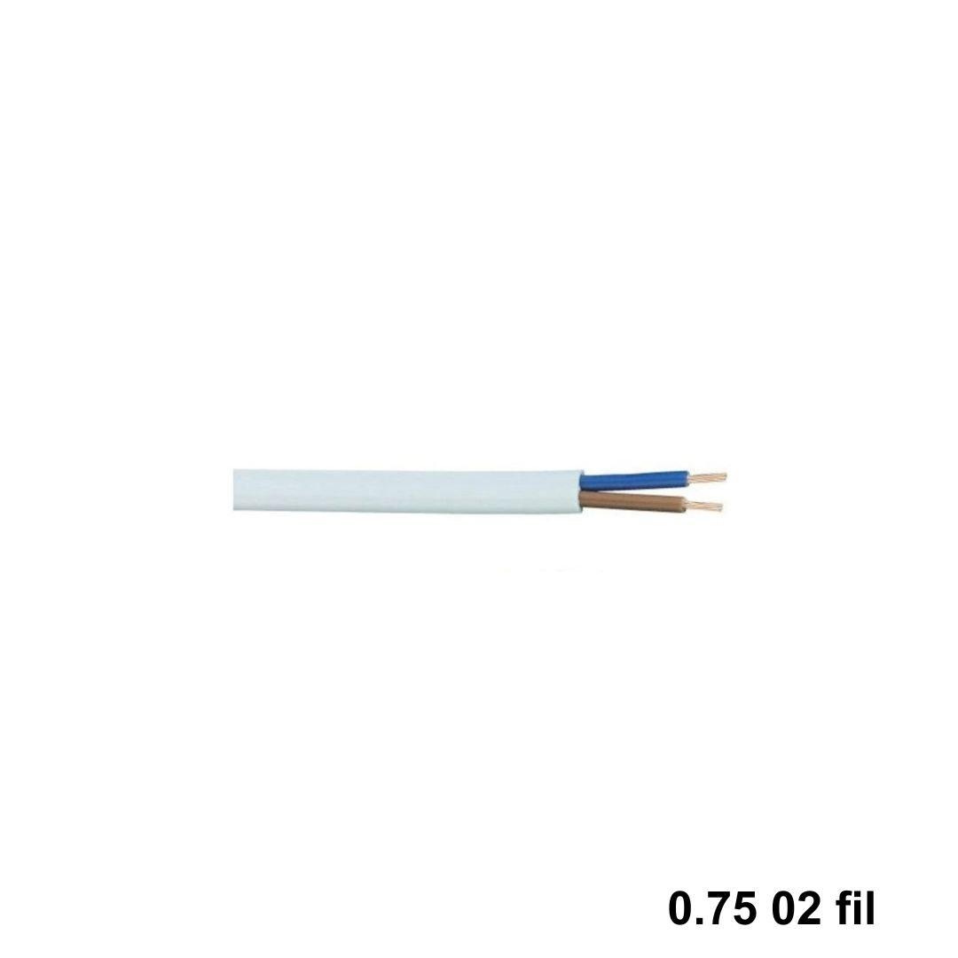 souple Cable 0.75 02 fil 1 metre