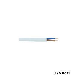 souple Cable 0.75 02 fil 1 metre