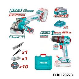TOTAL pack visseuse meuleuse TCKLI20273