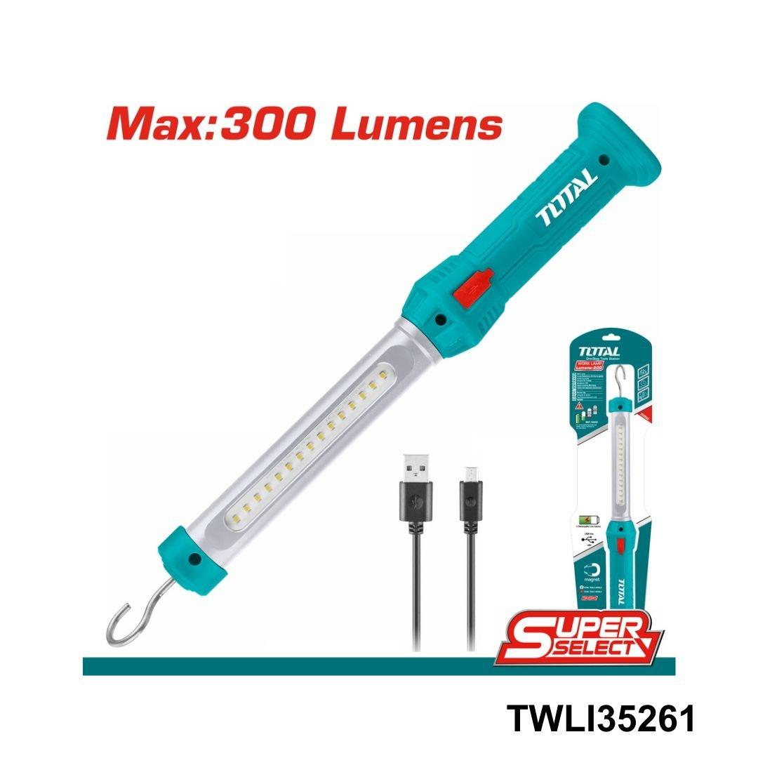 TOTAL lampe de travail rechargeable usb TWLI35261