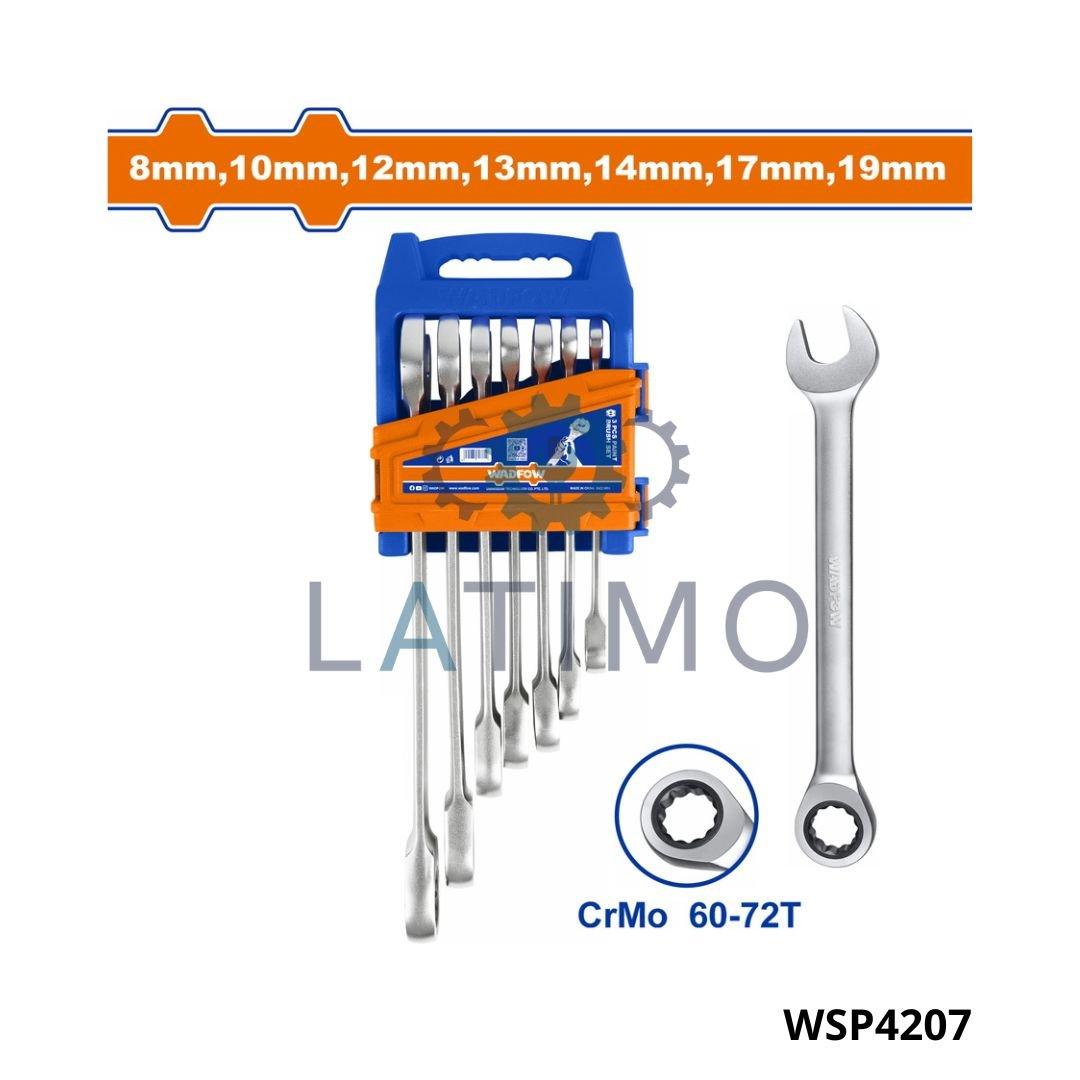 Wadfow jeu 7 cle mixte à cliquet WSP4207