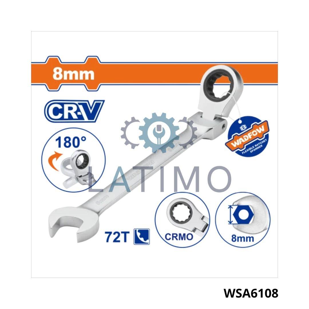 Wadfow cle mixte a cliquet rev 8mm WSA6108