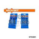 Wadfow jeu de 9 bois metal + beton + bois WTD6B01